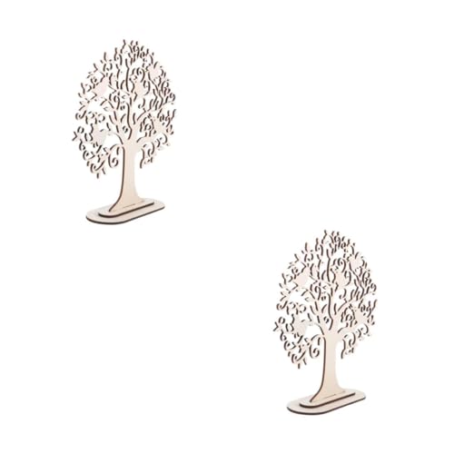 Alipis 2St Geldbaumdekoration holzfiguren Garten Statue Natürliche Dekoration DIY DIY-Kit-Dekoration großer Geldbaum Skulpturen Wohnkultur Baum Handwerk Buddha-Statuen Beige von Alipis