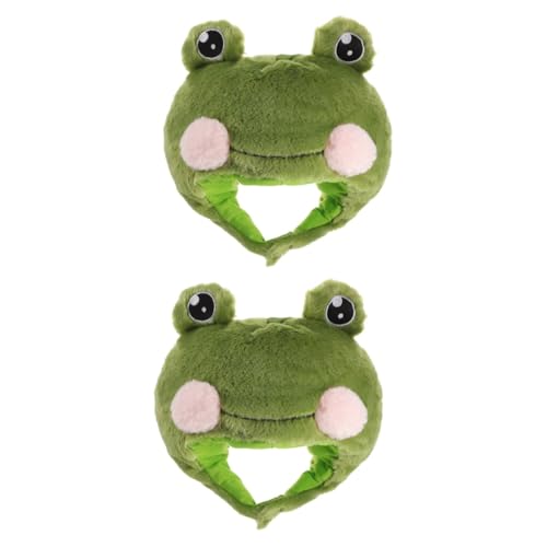 Alipis 2St Kopfbedeckung Hüte tiermütze faschingskostüm Halloween-Partyhut Halloween-Requisiten kuscheltier Tiara Frosch Hut Froschmütze für Erwachsene mit Hut Kleidung Wollmütze Plüsch von Alipis