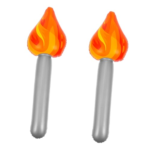 Alipis 2st Aufblasbare Taschenlampe Feuerfackelstütze Flammender Zauberstab Aufblasbare Fackeldekoration Aufblasbare Flamme Lagerfeuer Mit Künstlicher Flamme Simulationsbrenner Gummi von Alipis