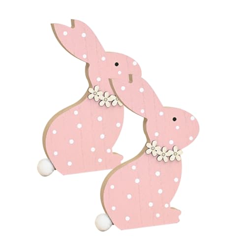 Alipis 2st Osterhase Behälter Kuchen Plüsch Essbar Geburtstag Hase Schlüsselanhänger Conejos De Pascua Heu Ausgestopft Tiere Bausätze Wurf Kaninchen Holz Rosa von Alipis