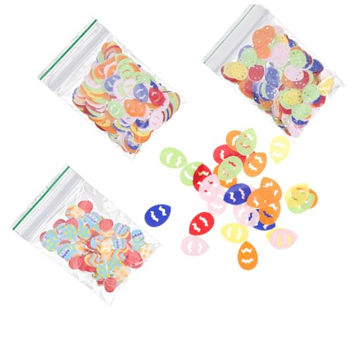 Alipis 3 Packungen Ostern Konfetti Künstliche Ostereier Schaumeier Zum Basteln Eierschaum Osterspielzeug Glitzereier Ostern Malen Handwerk Osterdekoration Eier Osterparty Colorful Plastik von Alipis