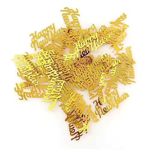 Alipis 3 Packungen frohes neues jahr konfetti Party Jahr Dekorationen aufdecken Streamer weihnachtsdeko christmas decorations dekoratives Konfetti Weihnachtskonfetti Harz Golden von Alipis