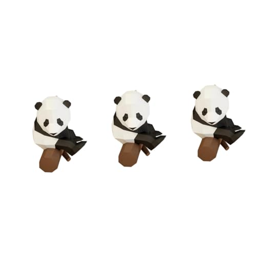 Alipis 3 STK 3D geometrisches Origami Desk Decoration Panda Decoration Origami Decoration Tier-Origami-Papier handgeformte Dekoration 3D-Tierpapier 3D-Papiermodell Ornament-Spielzeug von Alipis