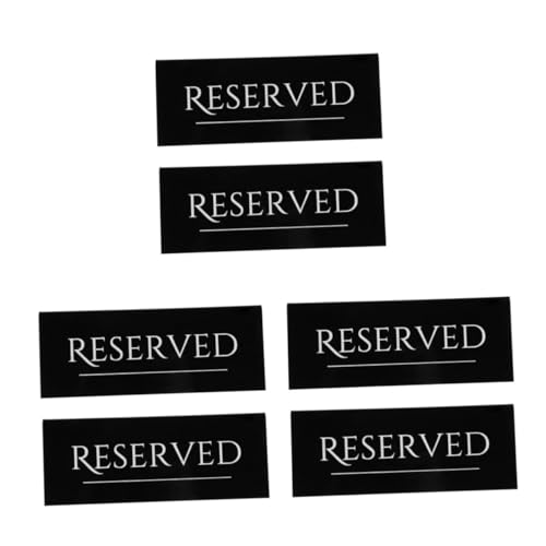 Alipis 3 Sätze Ortsschild Tischkarten Hochzeitsdekoration Reserviert Für Sitzplatzschilder Für Familien Tischschild Reservierte Schilder Für Restaurant Acryl Black 2 Stück * 3 von Alipis