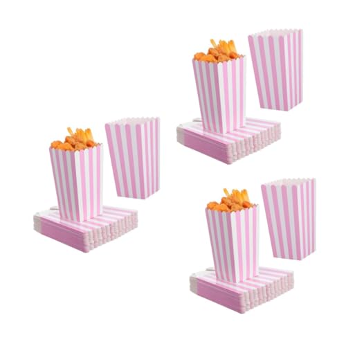 Alipis 3 Sätze Popcornbehälter Party Popcorn Behälter Die Popcorn-box Papier Popcorn Behälter Popcorn Schüssel Papierbehälter Popcorntüten Groß Popcorn-papiertüten Rosa 40 Stück * 3 von Alipis