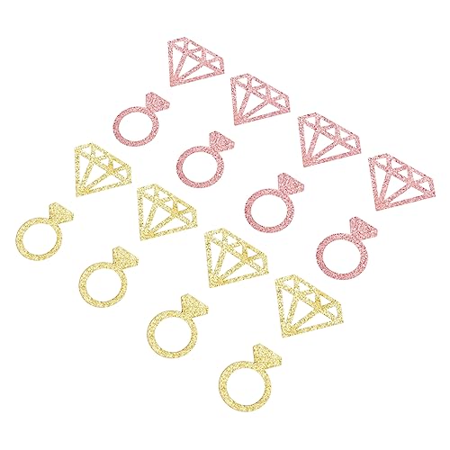 Alipis 3 Stück 2 Konfetti werfen Kuchen Topper roségoldenes Dekor Ringe spaß Diamant-Dekor glitzerndes hochzeitskonfetti Valentinstag Konfetti Pailletten Requisiten Partybedarf schmücken von Alipis