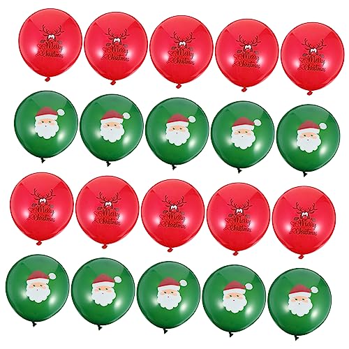 Alipis 30 Stück Weihnachtsdruck Latexballons 12 Zoll Party Deko Mit Weihnachtsmann Und Elchmotiven Für Festliche Weihnachtsfeiern Und Veranstaltungen von Alipis