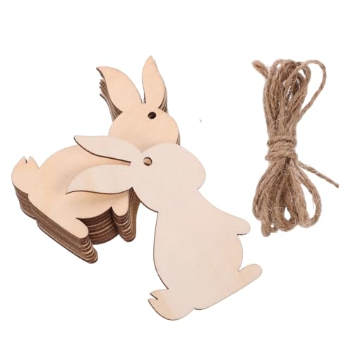 Alipis 30St Hasen-Hängeornament aus Holz Plätzchen im Freien Dinosaurier Behälter osterhasen basteln easter bunny Ostern Geschenkidee handgefertigter Graffiti-Chip Holzscheiben von Alipis