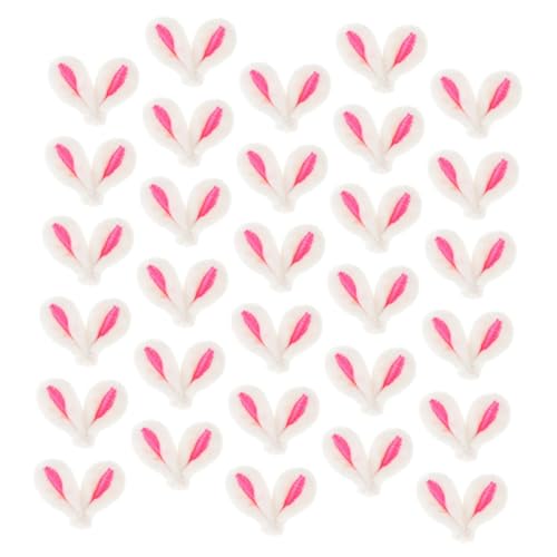 Alipis 30St Kaninchenohr-Zubehör kinderparty mitgebsel bunny ears haarband kawavy Wachteleier Halter Kopf schütteln Federständer Verzierungen Ornament Schmuck Hasenohr Charme Plüsch Rosy von Alipis