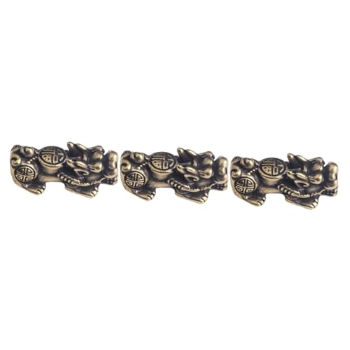 Alipis 3St Chinesische Charms für Armbänder chinesische Perlen für die Schmuckherstellung chinesisches Armband Perlen für die Herstellung von Armbändern Chinesische Reize Messing von Alipis