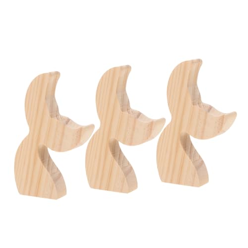 Alipis 3St Fischschwanz-Holzblock-Ornamente hühner hohzeitdeko verzierung plätzchen holzspielzeug Surfbrett Küstendekor Walschwanz aus Holz schmückt Walschwanz-Desktop-Dekore von Alipis