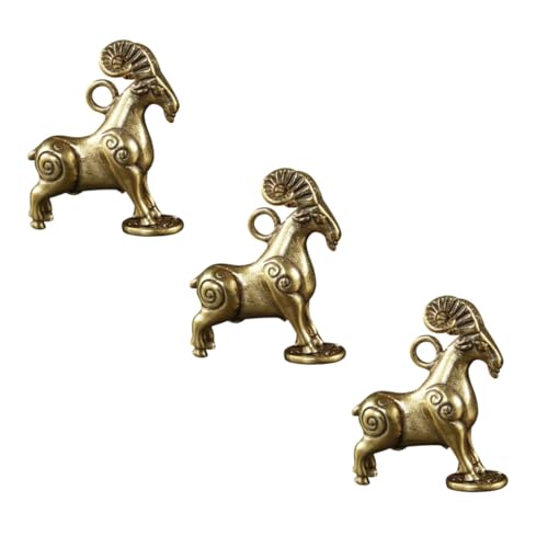 Alipis 3St Lamm-Ornament Ziege Tischdekoration Wichtel- Zwerge Skulpturen Wohnkultur Animal Figures geldgeschenke Weihnachten tischdeko esstisch Desktop- Wohnaccessoire Messing von Alipis