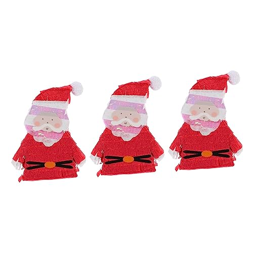 Alipis 3st Weihnachtspinata Weihnachten Weihnachtsmann Pinata Piñata Zerschmetterndes Spielzeug Kinder Mini-spielzeug Pinata-hit-spielzeug Weihnachtliche Mexikanische Piñata Papier Rot von Alipis