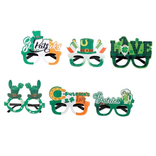 Alipis 4 Sätze Kleebrille Witzige Brillen Party Brillen Partygläßer St Patrick's Day Partyglasses St. Patricks Day Dekorationen Brille Für St. Patricks Tag Plastik 6 Stück * 4 von Alipis