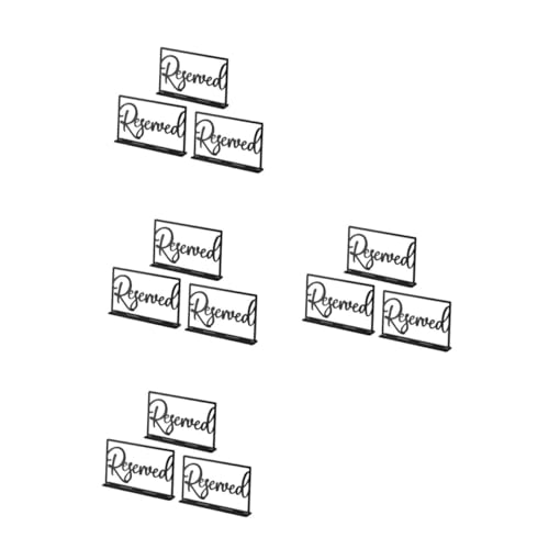 Alipis 4 Sätze Reservierte Tischmarke Reservierte Zeichen Brief Tischschild Reservierungsschilder Für Tische Reservierte Sitzplatzschilder Für Stühle Acryl Black 3 Stück * 4 von Alipis