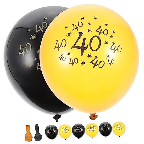 Alipis 40 Geburtstag Luftballons Goldene Und Schwarze Ballons Für Geburtstagsfeiern Hochwertige Festival Dekoration Für Innen Und Außen Party Accessoires von Alipis