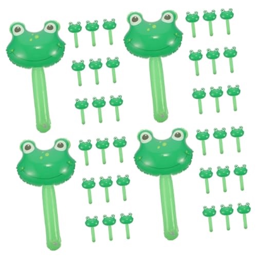 Alipis 40 Stk Aufblasbares Spielzeug Für Kinder Spielzeuge Mit Aufblashämmern Aufblasbarer Froschballon Lustige Hammerspielzeuge Aufblasbares Stockpferd Aufblasbare Donnerstöcke Pvc Green von Alipis