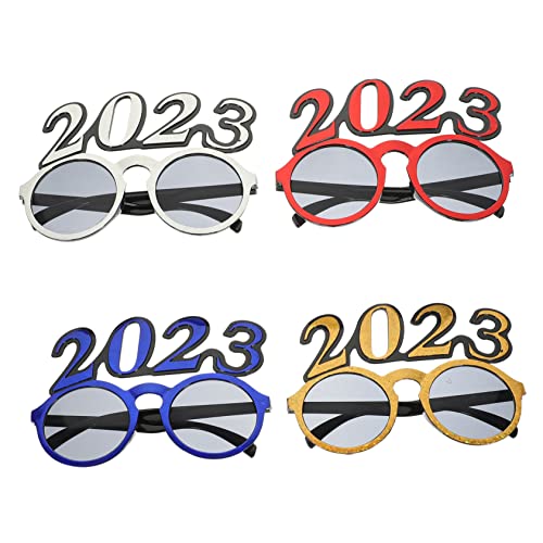 Alipis 4Paare Neujahrs Partybrillen Leistungsbrille Und Cosplay Accessoire Für Festlichkeiten Und Fotos Lustige Retro Partykleidung von Alipis