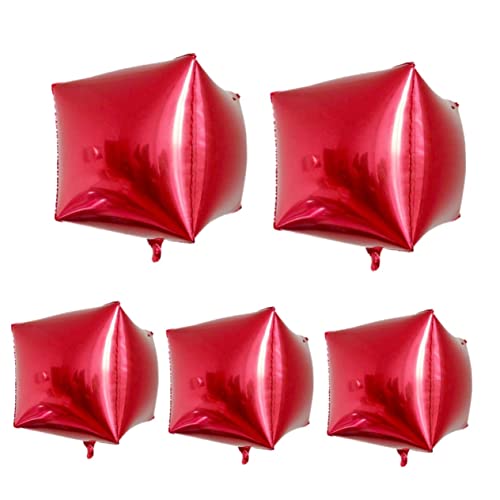 Alipis 5 Stück 24 Ballon aus Aluminiumfolie hochzeitsdeko kinderparty mitgebsel hochzeitdeko party sachen rote Folienballons Partyballons Zahlenballon würfel folienballons 24-Zoll-Ballons von Alipis