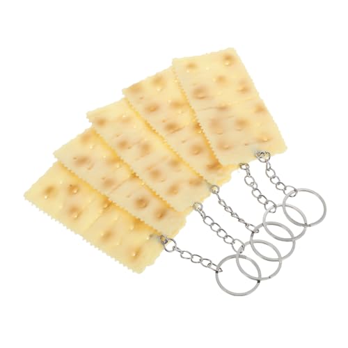 Alipis 5 Stücke Künstliche Lebensechte Soda Crackers Keychain Gefälschte Cookies Gefälschte Lebensmittel Schlüsselanhänger Realistische Cookies Schlüssel Ring Simulation Kekse Gefälschte von Alipis