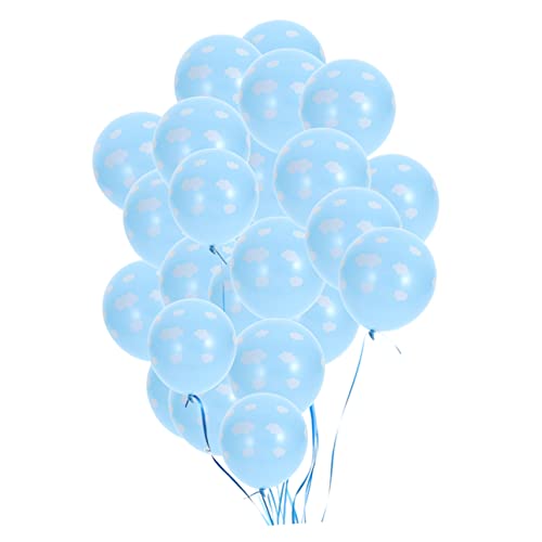 Alipis 50 Stück 12 Ballons bedrucken - Luftballons - Latexballons - Blaue Luftballons Himmelsballons Wolkenballon hellblaue Luftballons Hochzeitsballons Partyzubehör Luftballons Blue von Alipis