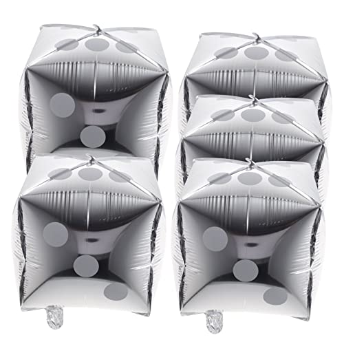 Alipis 5Stücke Würfelballon Aluminiumfolie Party Geburtstagsfeiern Und Festlichkeiten Langlebig Und Leicht Aufzuhängen von Alipis