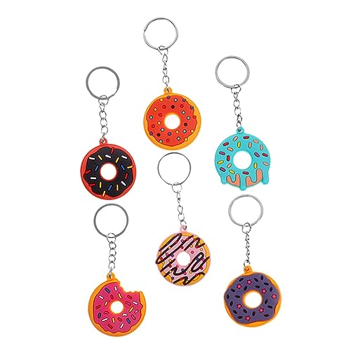 Alipis Pvc-schlüsselanhänger-set 6-teilig Donut-schlüsselanhänger Schlüsselanhängerringe Für Partygeschenke von Alipis