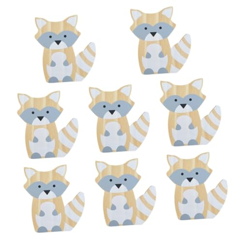 Alipis 8 STK Fuchs-Ornament Mikrospielzeug hölzerner Fuchs kinderzimmer zubehör Cute Decor Dekor Wohnkultur Desktop-Schmuck Hausschmuck Massivholz schmücken sicher Ornamente Kunsthandwerk von Alipis