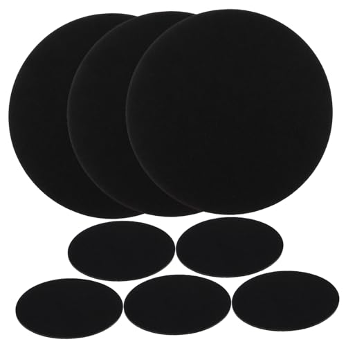 Alipis 8er Set Filzuntersetzer Absorbierende Getränkeuntersetzer Für Tischschutz Ideal Für Esstisch Kaffeetisch Pflanzenuntersetzer Schwarze Filzmatten Für Home Decor von Alipis