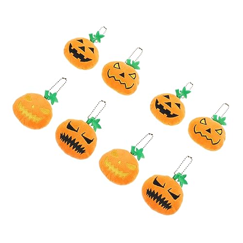 Alipis 8st Kürbis Dekorativer Anhänger Halloween-accessoires Kürbis-schlüsselanhänger- Plüsch Schlüsselanhänger Zarter Schlüsselanhänger Halloween-dekorationen Reize Flanell Orange von Alipis