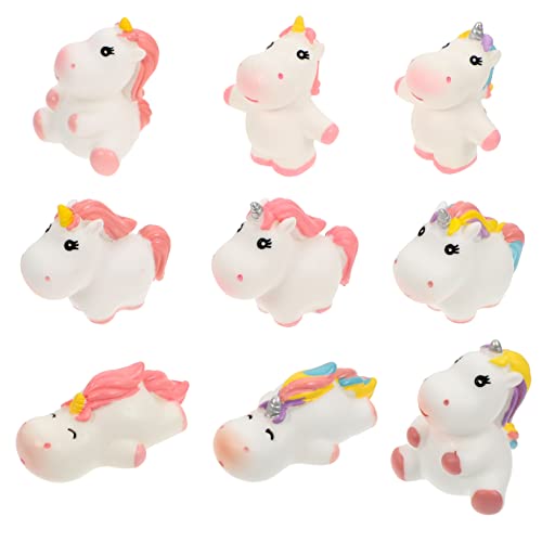 Alipis 9St Einhorn-Ornamente Cute Decor bastelzeug DIY Dekoration Miniaturgarten Dekoration Einhorn-Kuchenaufsatz Terrarienset Figur Ornamente zur Dekoration für die Dekoration PVC von Alipis