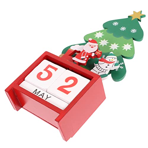 Alipis Adventskalender personalisierter kalender kalender weinachts kalender geschenkeidee Tischkalender Block Desktop- Weihnachts-Countdown-Kalender hölzern von Alipis