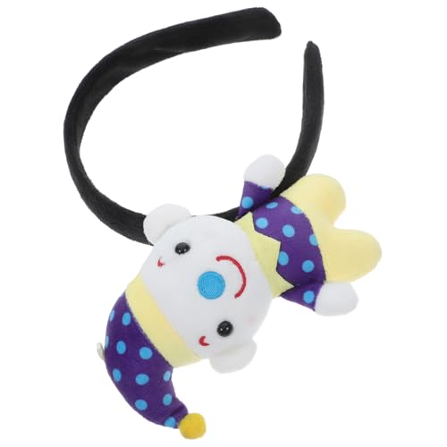 Alipis Clown-Stirnband clown kopfbedeckung Clown-Kostüm Clown-Zubehör Clown Perücke Regenbogen-Stirnband Mützen lustiger Clown-Kopfschmuck Halloween-Horn-Stirnband Haarband Stoff von Alipis