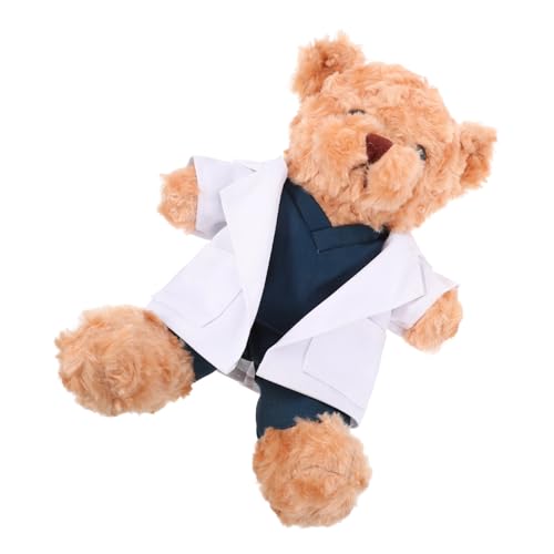 Alipis Doktor-bär-puppe Lebendige Bärenpuppe Gefüllte Puppendekoration Weicher Stoffbär Tragen Stofftier Für Arzt Stofftier Bär Kleiner Bär Stofftier Light Brown Plüsch von Alipis