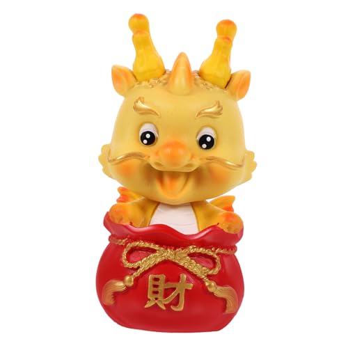 Alipis Drachenstatue Drachen-Sparschwein Dinosaurier Panda-Cupcake-Topper feng chinesische neujahrsdekoration bastelzeug chinesischer Harzdrache Sternzeichen-Drachen-Figur-Dekoration von Alipis