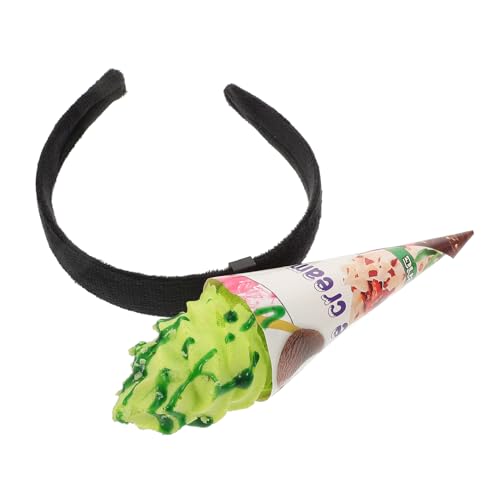 Alipis Eis-Stirnband Verrückter Hut Partyhüte Dessert-Kopfbedeckung Beläge festival haarschmuck weihnachts haarband Lustiges Stirnband für Cosplay lustiger Kopfschmuck Plastik Green von Alipis