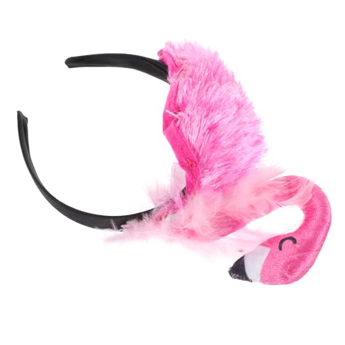 Alipis Flamingo-Stirnband Flamingo-Kopfbedeckung Partyhut Stirnband Flamingo-Haarband faschings haarreif accessoires fasching entzückender Kopfschmuck Party-Haarschmuck Satin Rosy von Alipis