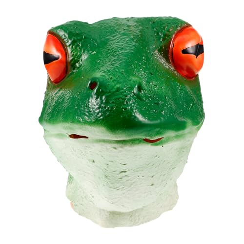 Alipis Froschhaube Tierische Cosplay- Lustige Party-masken-requisite Frosch Kopfbedeckung Froschförmige Masken Für Maskerade Für Party Süße Emulsion von Alipis