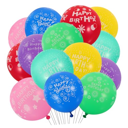 Alipis Geburtstag Party Ballons Dekorative Latexballons Für Happy Birthday Feier Bunte Luftballons Für Geburtstagsdekoration Und Partys von Alipis