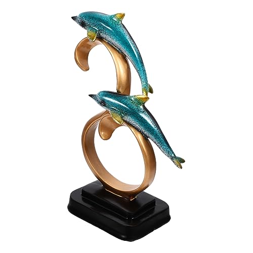 Alipis Harz Delphin Ornamente bürodeko büro Dekoration Einzigartige Dekoration Schlafzimmer Dekoration Geschenkeidee Tischdekoration Delphin-Statue Anlage Heimdekoration Delphin-Ornament von Alipis