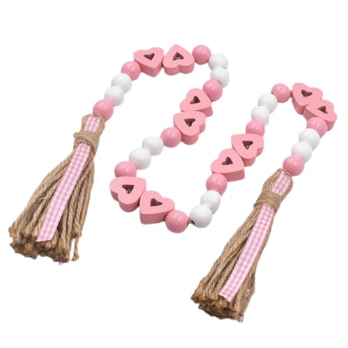 Alipis Holzperlen Zum Valentinstag Dekorativ Dekorationen Schild Charme Lametta Glücklich Teppich Neon Gold Weihnachtsgirlande Ammer Halter Kette Kiefer Quaste Tablett Reize Rosa Hölzern von Alipis