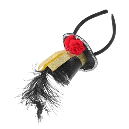 Alipis Hut Stirnband Mini-zylinder-stirnband Party-haarband Karneval Top-hat-stirnband Mini-zylinder-haarband Kostüm-haar-accessoire Party-kopfbedeckung Plastik Black von Alipis