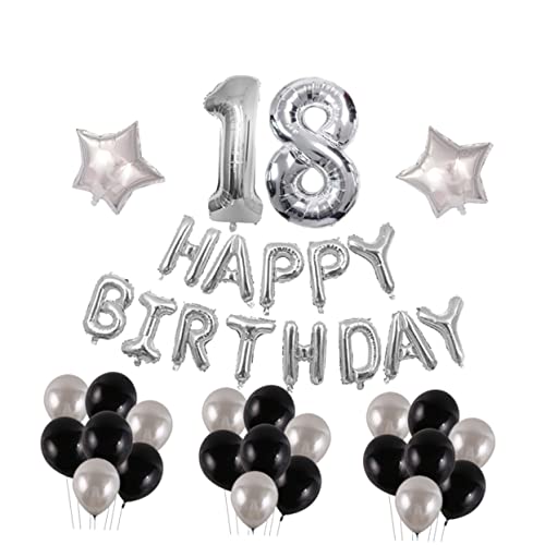 Alipis Jahre Alles Zum Geburtstag Luftballons Set Silberner Ballon Aus Naturlatex Und Aluminiumfolie Dekoration Für Geburtstagsfeiern Und Jubiläen von Alipis