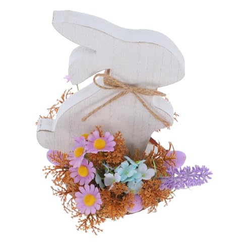 Alipis Kaninchen-Desktop-Dekoration Figur Tischdeko zu Ostern Osterhasen-Dekorationspuppe Ostern baumschmuck Osterhasen-Dekorationen Osterhasen basteln Ostern Tischdekoration aus Holz PVC von Alipis