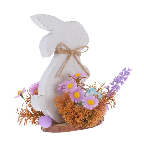 Alipis Kaninchen-Desktop-Dekoration Hasenfigur Formschnitt Für Osterhasen Osterhasen-Dekorationen Tischdekoration Mit Osterhasen Ostern Baumschmuck Osterhasen Basteln Land Osterdeko Holz von Alipis