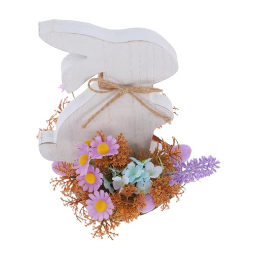 Alipis Kaninchen-Desktop-Dekoration Ostern tischdeko Land Osterhasen basteln Ostern baumschmuck Osterhasen-Dekorationen Figur Osterhasen-Holzornamente rustikales Hasendekor Osterdeko PVC von Alipis