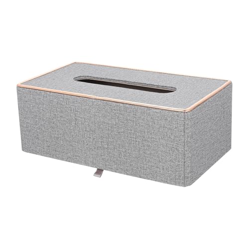 Alipis Kasten Pappschachtel Spielzeugaufbewahrung Gold Behälter Heimbüro Serviettenhalter Auto Leben Tasche Mäusespeck Sitz Miniatur Rattan Container Grey MDF-Embryo von Alipis