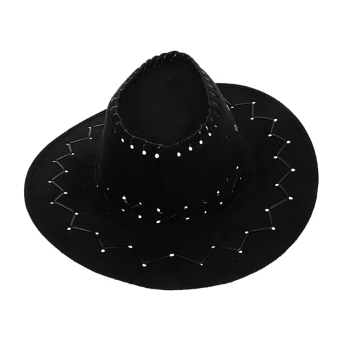 Alipis Kindermütze Sommersonnenhut Cowgirl-Hut Cowboy-Kostüm Fedora-Hut Disco-Hut Wildwest-Partyhut Cowboyhut Partydekorationen Hüte Performance-Hut Westernhut Kinderhut Denim Black von Alipis