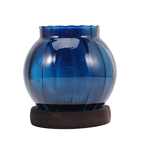 Alipis Leuchter Kerzen Kandelaber Feuerlöscher Inhaber Candace Ayers Candle Liner Candle Topper Tea Light Candle Heater Butterlampenhalter Teelichthalter aus Glas hölzern Blue von Alipis