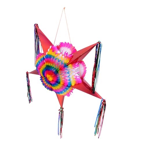 Alipis Mexikanische Stern-Pinata 3D-Pinata In Regenbogenfarben Cinco De Mayo Hängende Verzierung Für Fiesta Geburtstag Festival Partyzubehör von Alipis